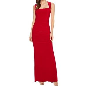 Sleeveless Red Prom Dress Adrianna Papell